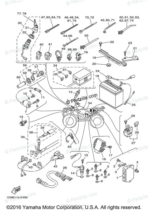 yamaha atv  oem parts diagram  electrical  partzillacom