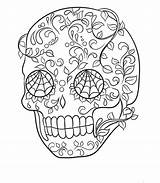Sugar Skull Coloring Pages Calavera Cool Easy Printable Very Skulls Color Sheet Print Prints Book sketch template