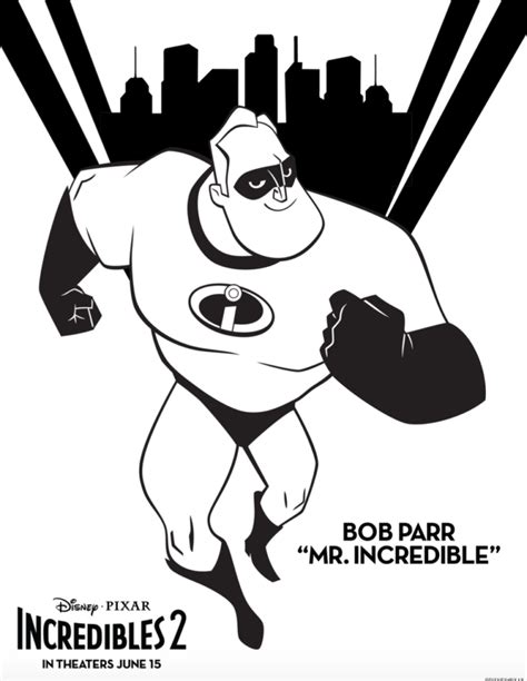 incredibles  coloring pages  activity sheets simply today life