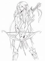 Elf Line Drawing Lineart Coloring Pages Elves Deviantart Color Adult Female Colouring Drawings Sketch Printable Board Colour Rose Choose Books sketch template