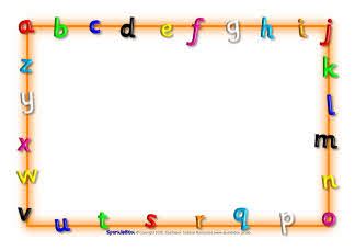 alphabet letters  page borders sb sparklebox