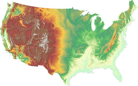 Elevation Map Usa Mapporn