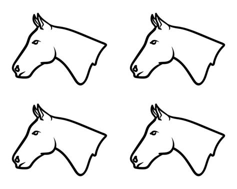 horse head template printable horse head horse head drawing