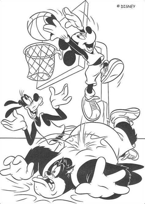 mickey playing basketball coloring pages hellokidscom