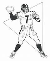 Coloring Nfl Pages Football Steelers Players Ravens Pittsburgh Baltimore Player Drawing Printable Steeler Ben Color Drawings Roethlisberger Getdrawings Colorings Easily sketch template