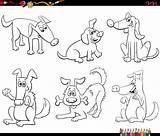 Grappige Cani Colorare Instellen Hond Tekens Contar Allegri Freepik sketch template