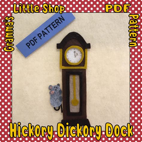 hickory dickory dock pattern for teaching rhyming teaching in the home