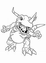 Coloring Greymon Pages Cartoons sketch template
