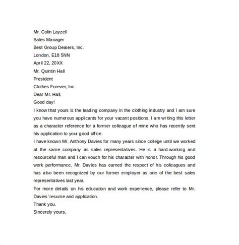religious character reference letter