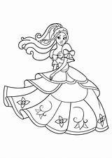 Prinzessin Prinses Kleurplaat Tanzt Malvorlage Colorear Danst Principessa Ballando Sta Disegno Bailando Princesa Printen Kleurplaten sketch template