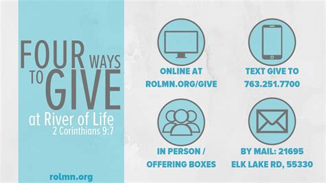 ways  give  donate  river  life church  giving
