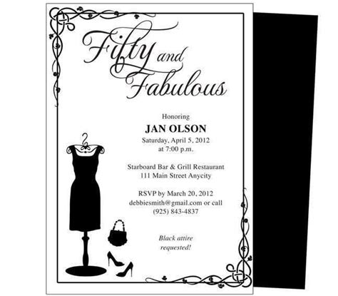 birthday invitation template black  white cards design templates