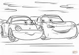 Coloring Sally Mcqueen Lightning Pages Cars Printable Drawing sketch template