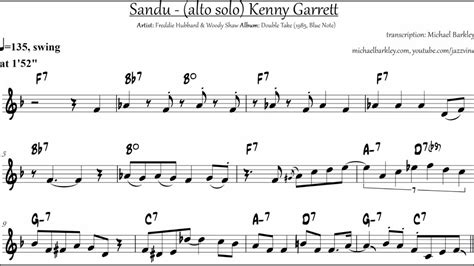 kenny garrets alto solo  sandu transcription youtube