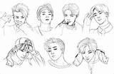 Bts Coloring Pages Members Coloringbay sketch template