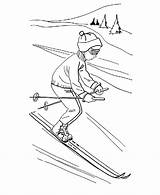 Coloring Pages Ski Snow Color Sports Printable Skiing Kids Sheets Winter Print Drawing Lift Sport Skier Vintage Fun Baseball Getdrawings sketch template