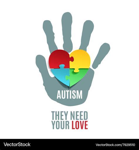 autism awareness poster template royalty  vector image