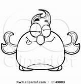 Phoenix Bird Chubby Fire Drunk Coloring Clipart Cartoon Thoman Cory Outlined Vector Shocked Royalty Collc0121 sketch template