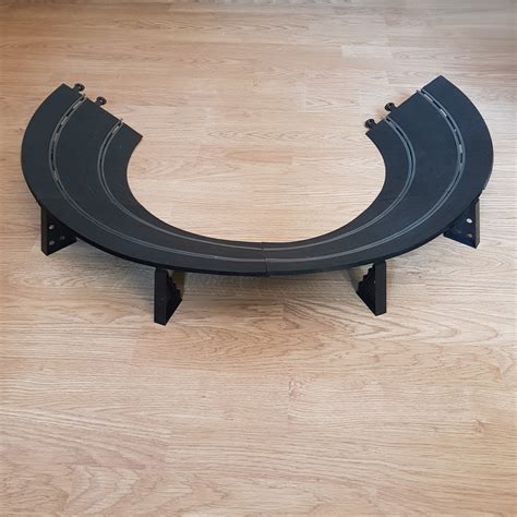 scalextric  classic track   banked curves  bridge supp action slot racing