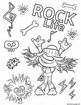 Trolls Coloring Rock Pages Tour Printable Hard Youloveit sketch template