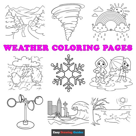 printable weather coloring pages  kids