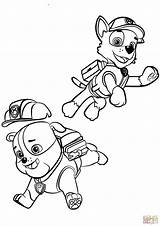 Paw Patrol Coloring Rocky Rubble Pages Printable Drawing Para Color Colorings Canina Patrulha Odd Kids Colorir Da Getcolorings Dot Print sketch template