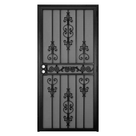 unique home designs      el dorado black surface mount outswing steel security door