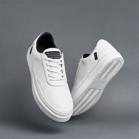 Bsc 07 White Sid X Navara Sepatu Putih Pria Polos Casual Sneakers