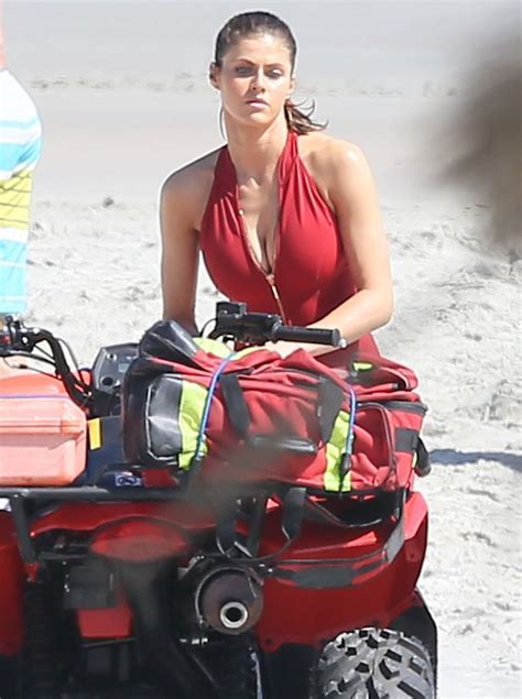 Baywatch Babe Alexandra Daddario Flashes Sexy Cleavage As