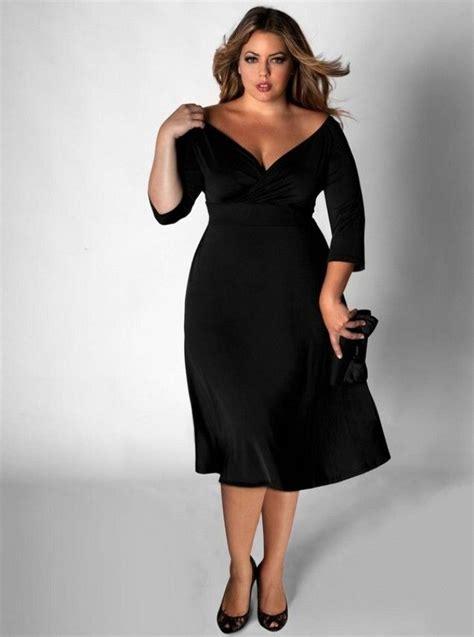 Pin By M Prcy On Fashion Plus Size Black Dresses Black Evening