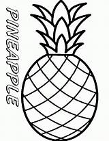 Pineapple Coloring Pages Colouring Clipart Printable Kids sketch template