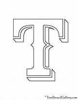 Texas Rangers Logo Stencil Mlb sketch template