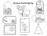 Tags Gift Christmas Color Printable sketch template