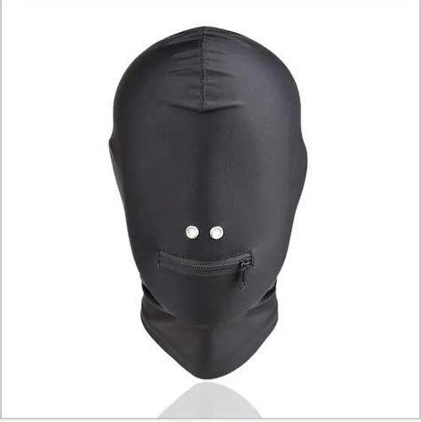 sexy party cos soft leather mask hood bondage blindfold sex toys for