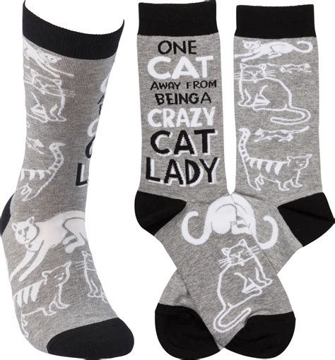 Crazy Cat Lady Socks Primitives By Kathy