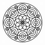 Mandalas Circles Forming sketch template