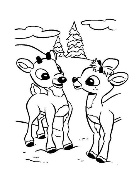 printable rudolph coloring pages  kids