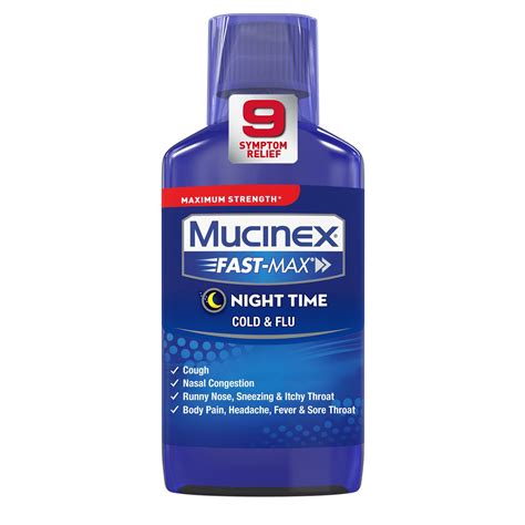 mucinex fast max night time cold flu liquid mucinex