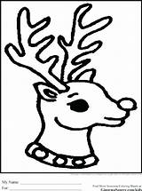 Reindeer Head Coloring Pages Getcolorings sketch template