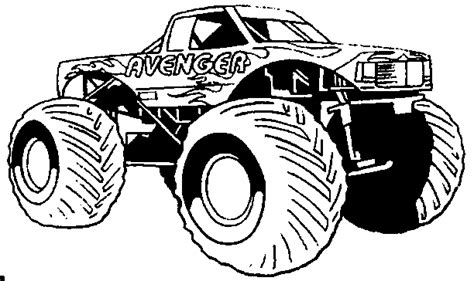 avenger monster truck  coloring pictures  kids coloring pages