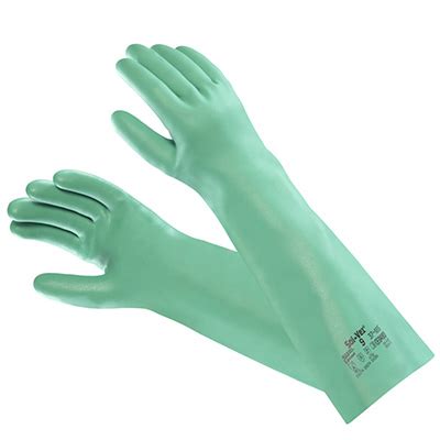 ansell   alphatec solvex extra long nitrile gloves