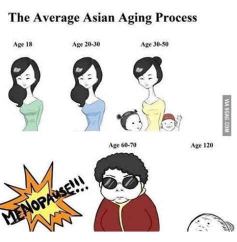 the average asian aging process age 20 30 age 30 50 age 18 age 120 age