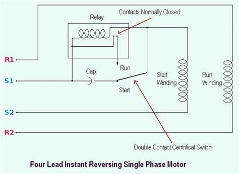 lead instant reversing single phase motor diagram electric motor motor