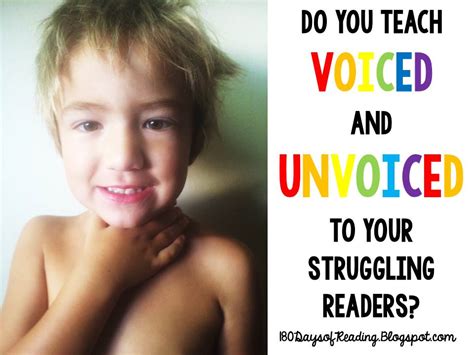 teach voiced  unvoiced   struggling readers  days  reading