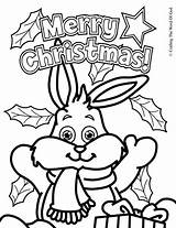 Christmas Coloring Bunny Pages Rabbit Kids Color Printable Crafts Choose Board Getdrawings Craftingthewordofgod sketch template