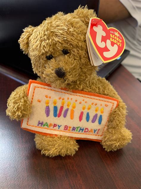 ty beanie baby happy birthday bear ebay
