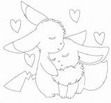 Pikachu Eevee Deviantart sketch template