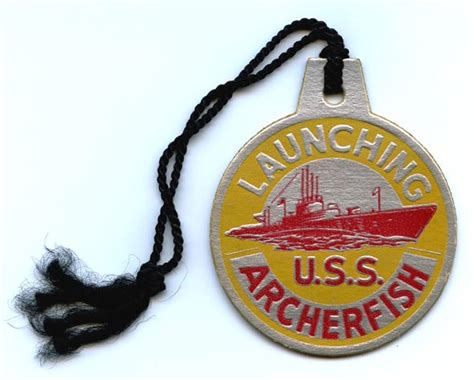 wwii submarine launch tag   uss archerfish ss  flying tiger antiques  store
