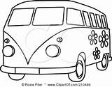 Van Clipart Vw Coloring Volkswagen Camper Drawing Outline Bus Hippie Google Cartoon Clip Vans Pages Line Cliparts Minivan Color Printable sketch template