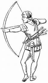 Archer 15th Century England Clipart Archery Etc Large Usf Edu 1666 1600 Medium sketch template
